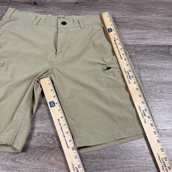 Eddie Bauer Men's Travex Outdoor Shorts Zipped Cargo Pockets Hiking Size 36 Tan - Picture 8 of 10